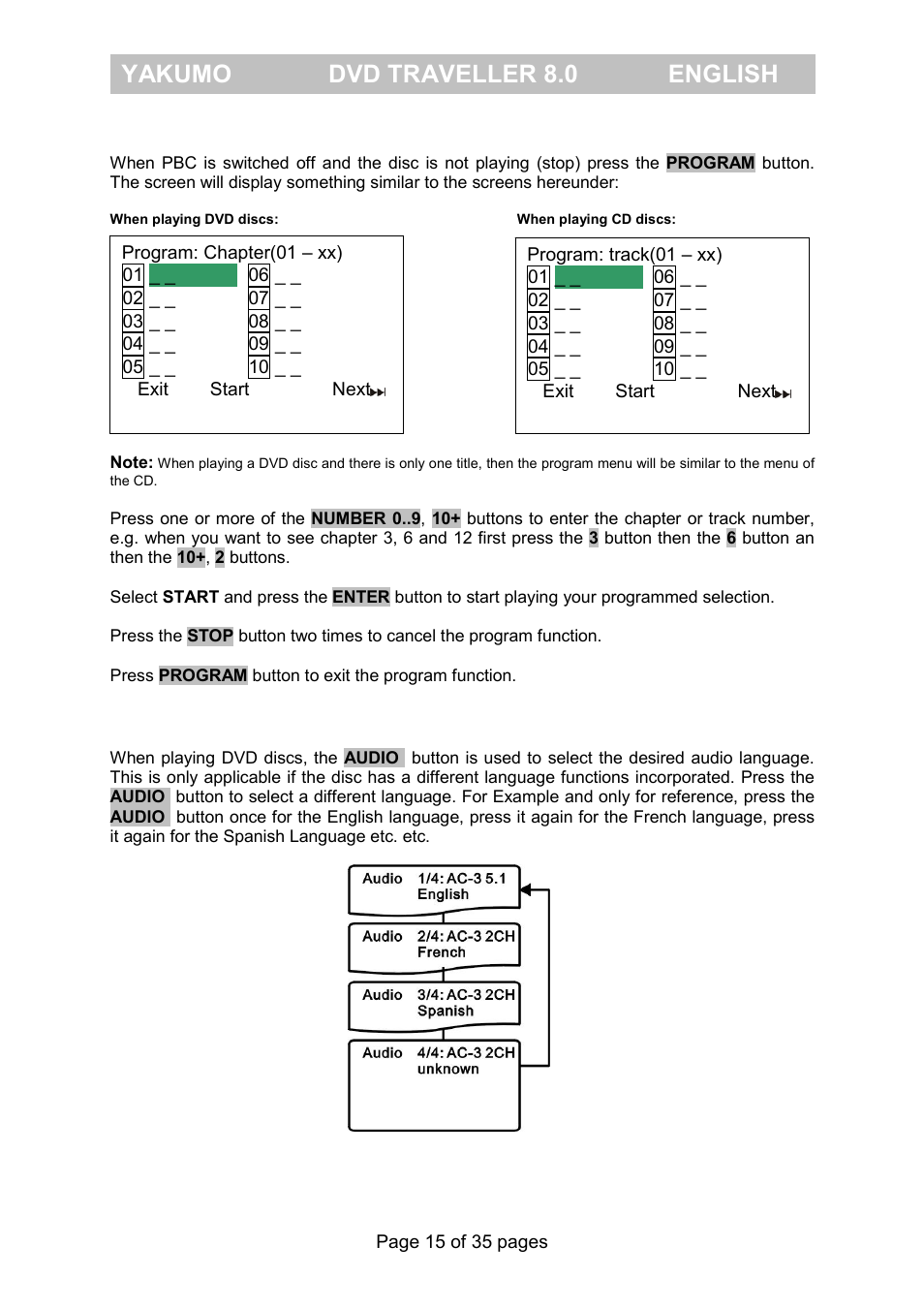 Yakumo dvd traveller 8.0 english | FujiFilm Yakumo DVD Travelle User Manual | Page 19 / 40