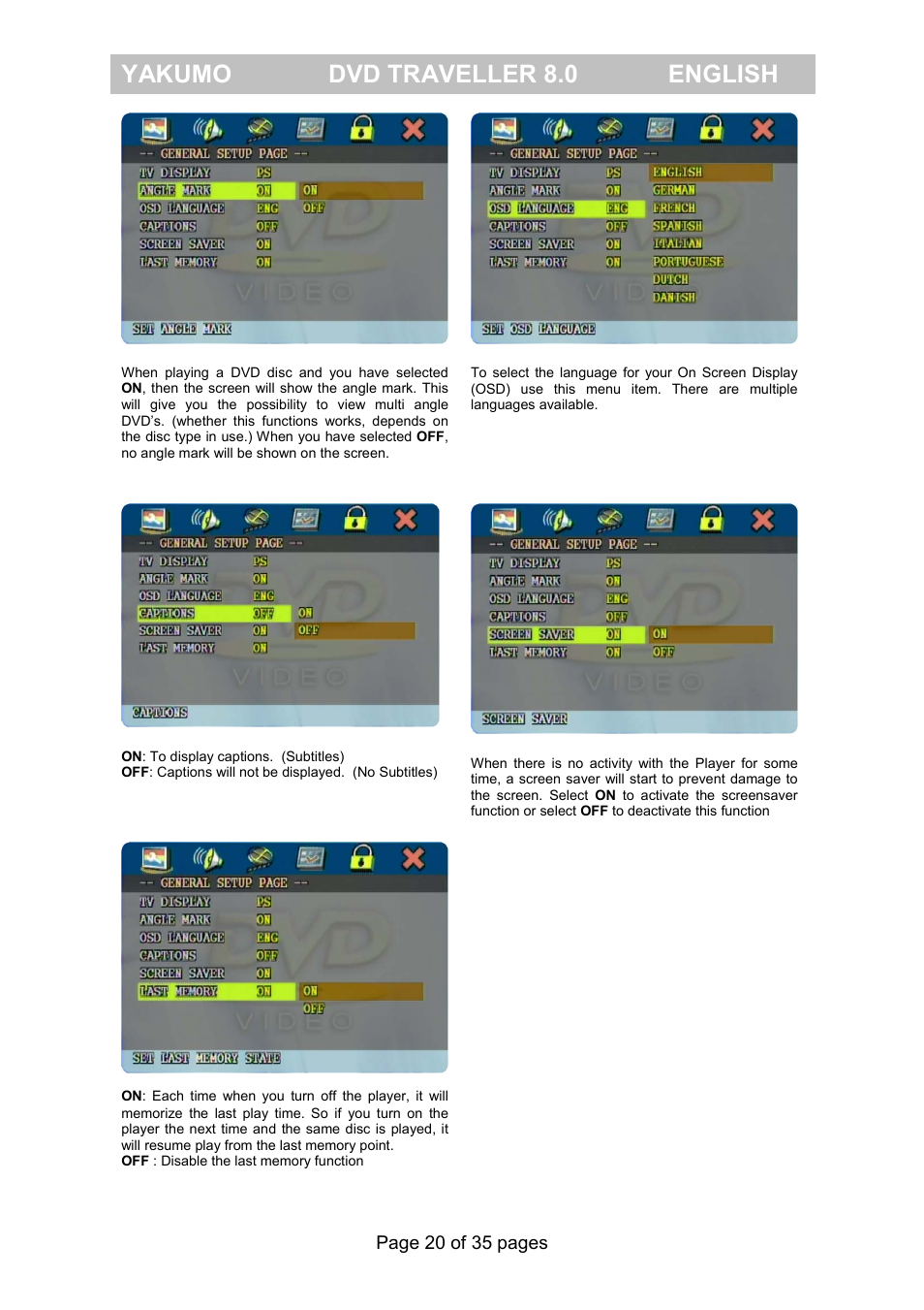 Yakumo dvd traveller 8.0 english | FujiFilm Yakumo DVD Travelle User Manual | Page 24 / 40