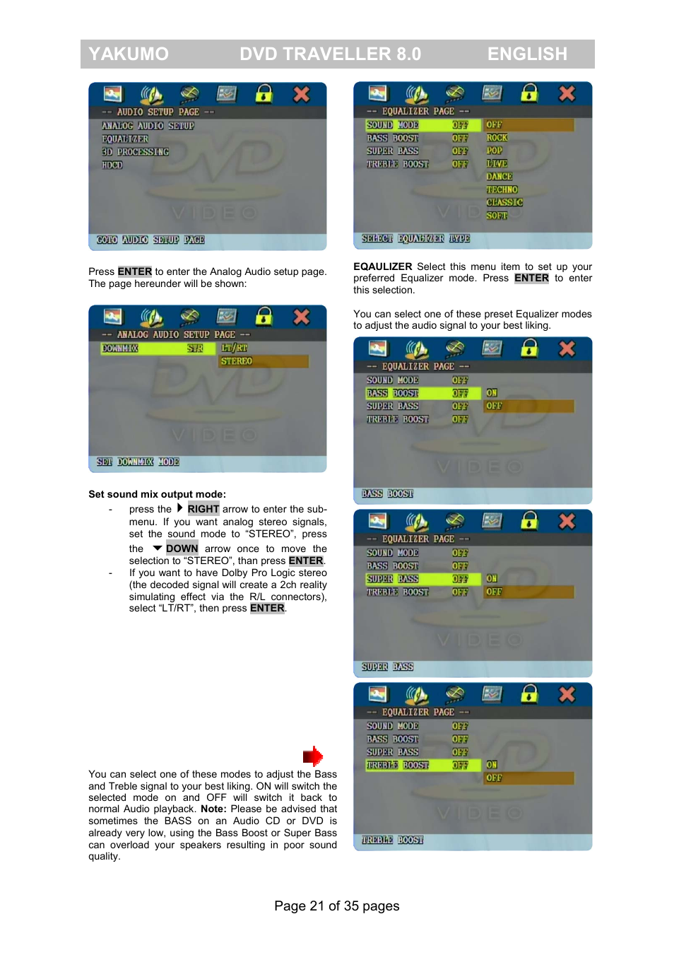 Yakumo dvd traveller 8.0 english, Page 21 of 35 pages | FujiFilm Yakumo DVD Travelle User Manual | Page 25 / 40