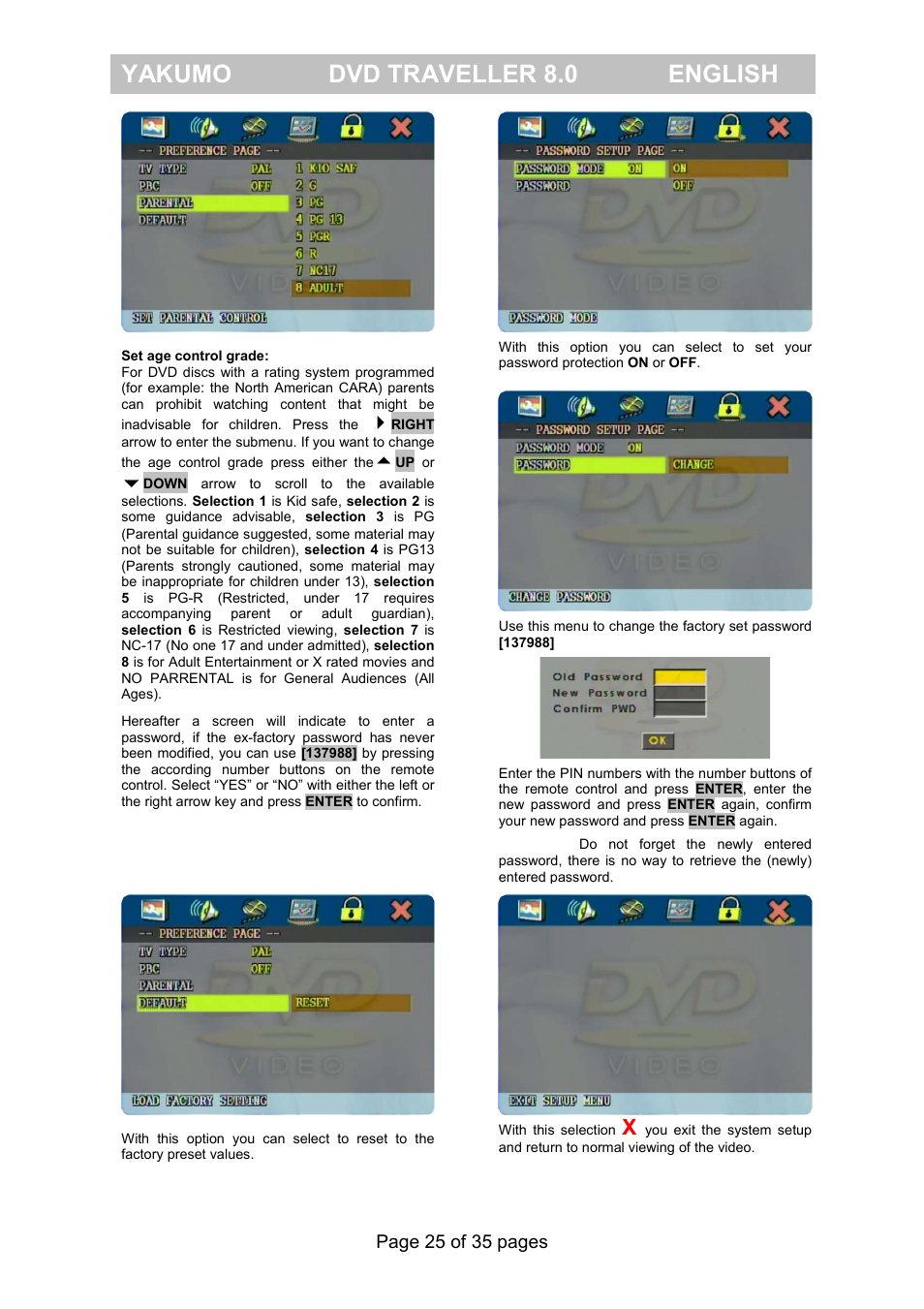 Yakumo dvd traveller 8.0 english, Page 25 of 35 pages | FujiFilm Yakumo DVD Travelle User Manual | Page 29 / 40