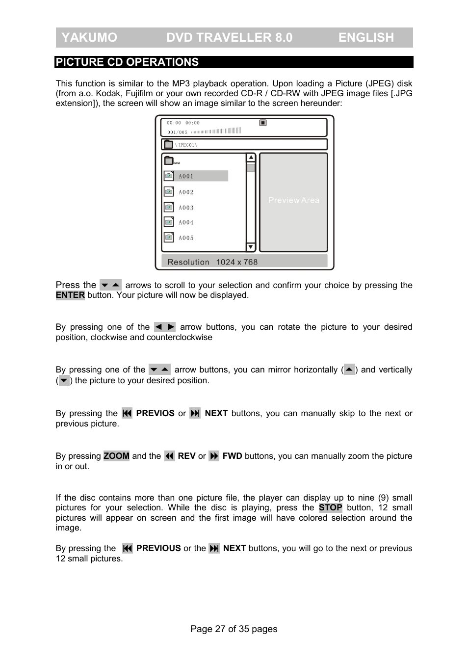 Yakumo dvd traveller 8.0 english | FujiFilm Yakumo DVD Travelle User Manual | Page 31 / 40