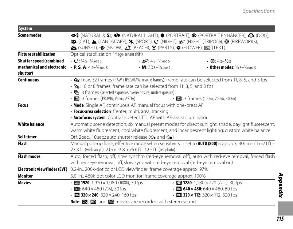 FujiFilm FinePix HS20EXR User Manual | Page 127 / 136