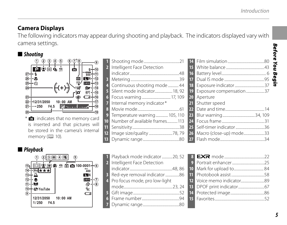 Playback playback | FujiFilm FinePix HS20EXR User Manual | Page 17 / 136