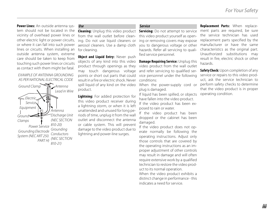 For your safety | FujiFilm FinePix HS20EXR User Manual | Page 3 / 136