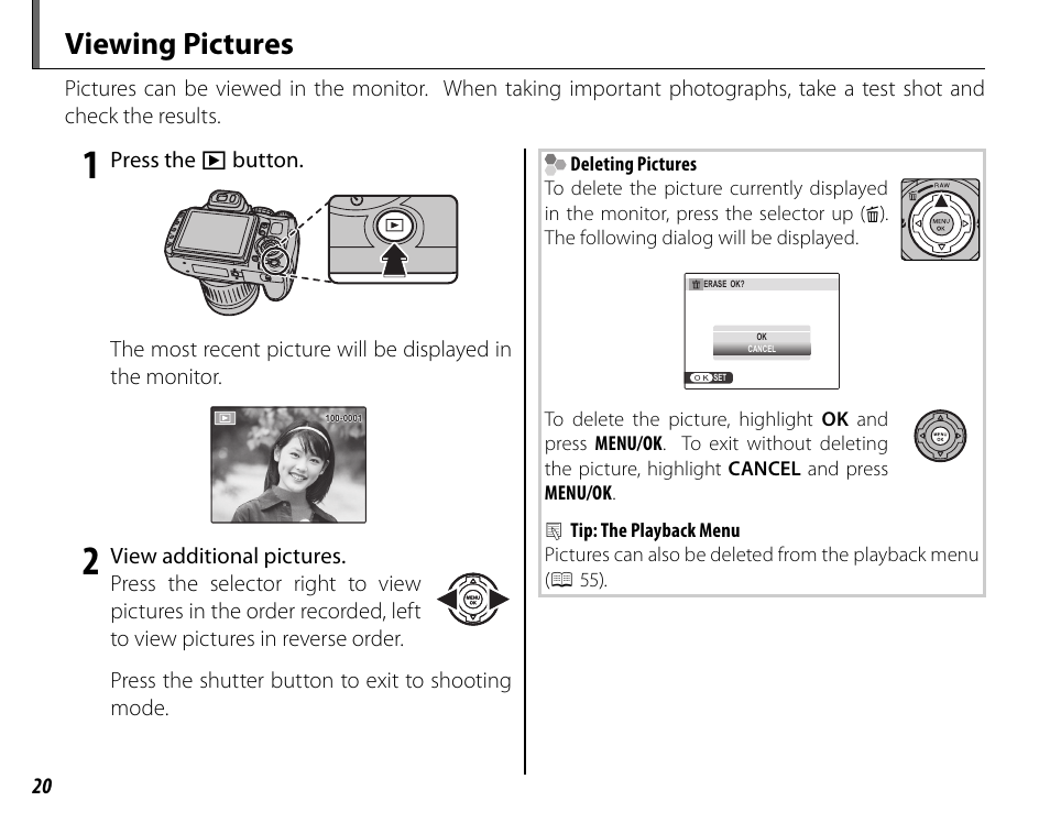 Viewing pictures | FujiFilm FinePix HS20EXR User Manual | Page 32 / 136