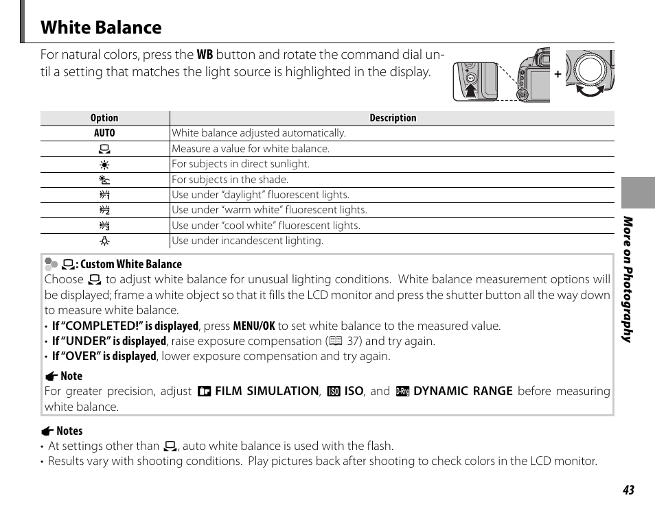 White balance | FujiFilm FinePix HS20EXR User Manual | Page 55 / 136