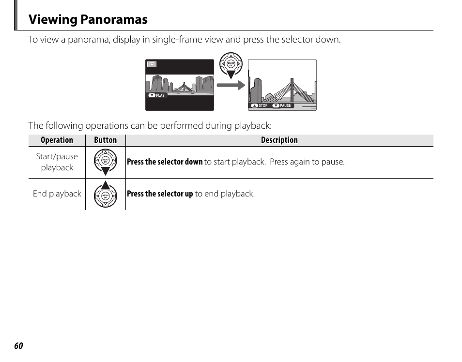 Viewing panoramas | FujiFilm FinePix HS20EXR User Manual | Page 72 / 136