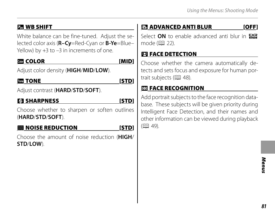 FujiFilm FinePix HS20EXR User Manual | Page 93 / 136