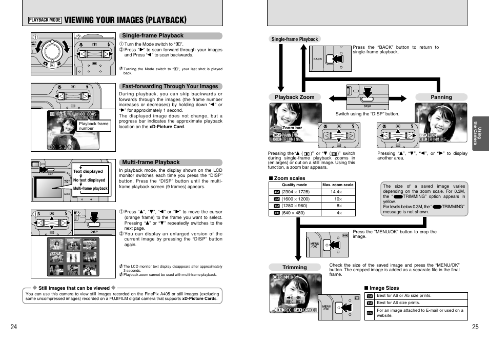 Viewing your images (playback) | FujiFilm FinePix A405 User Manual | Page 13 / 43