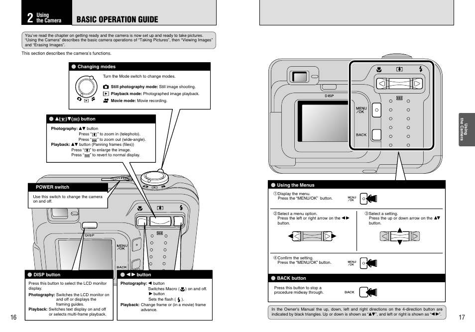 Basic operation guide | FujiFilm FinePix A405 User Manual | Page 9 / 43