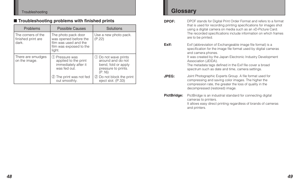 Glossary | FujiFilm Pivi MP-300 User Manual | Page 25 / 27