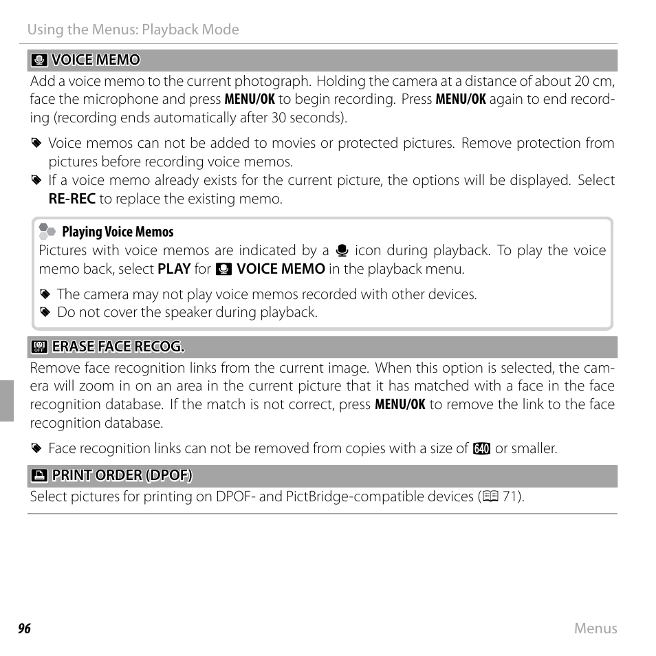 FujiFilm FinePix F660EXR User Manual | Page 110 / 146