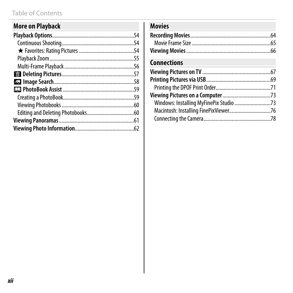 FujiFilm FinePix F660EXR User Manual | Page 12 / 146