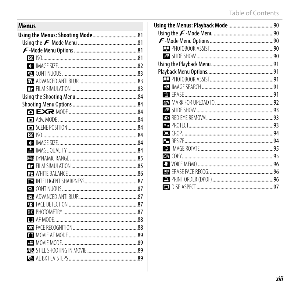 FujiFilm FinePix F660EXR User Manual | Page 13 / 146