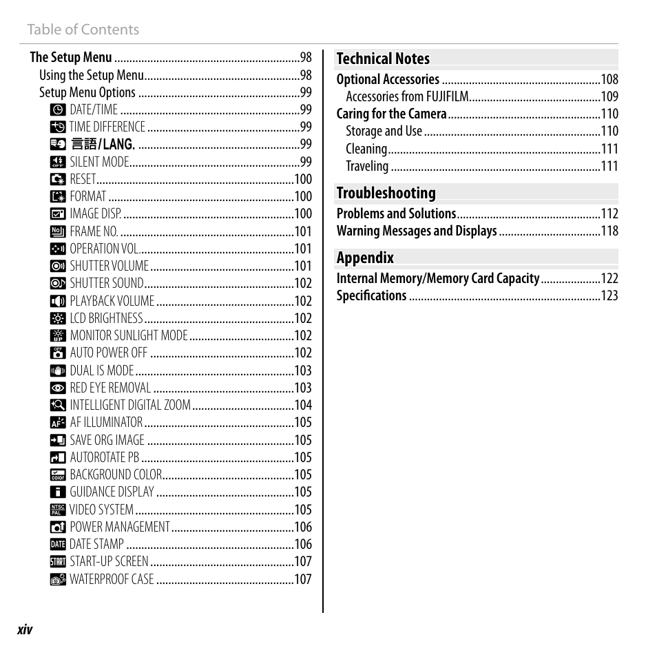 FujiFilm FinePix F660EXR User Manual | Page 14 / 146