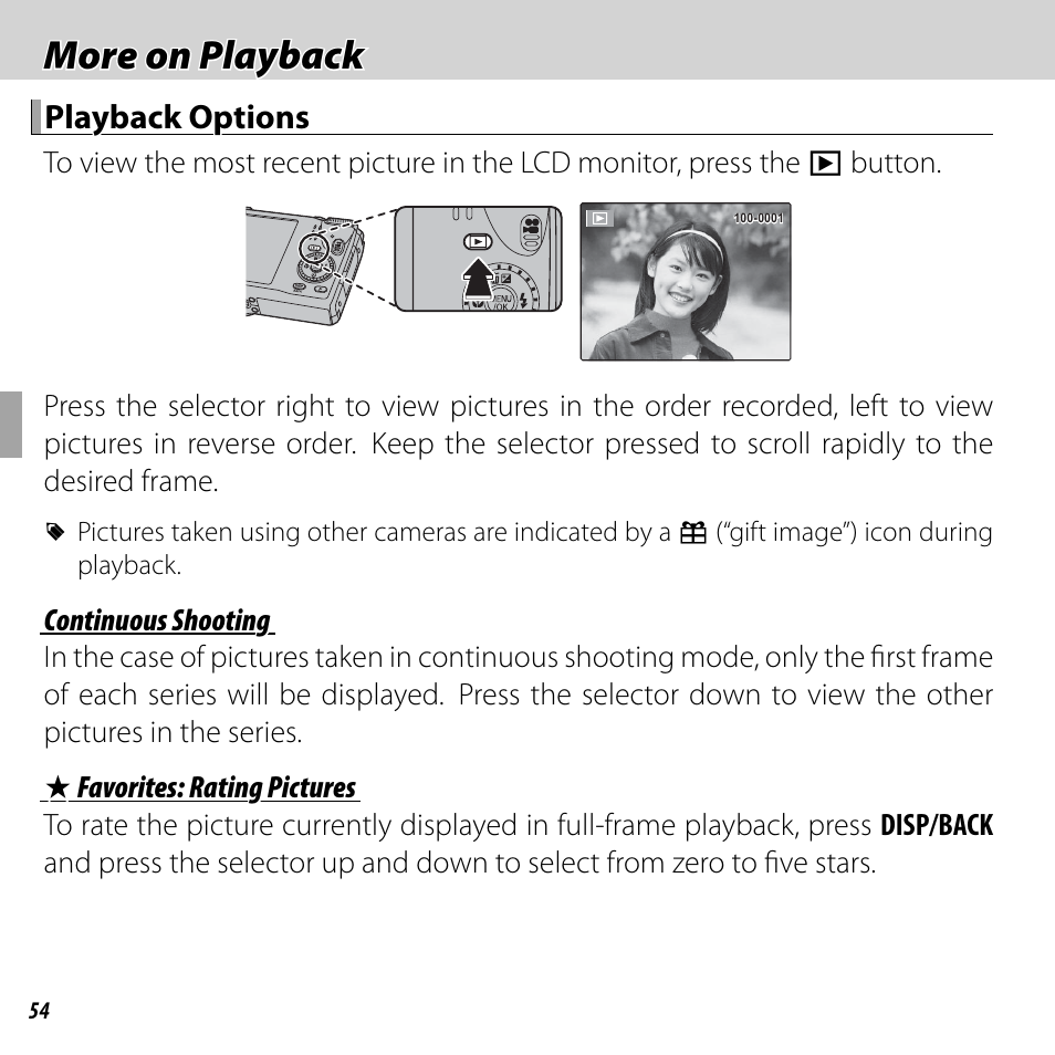 More on playback, Playback options | FujiFilm FinePix F660EXR User Manual | Page 68 / 146