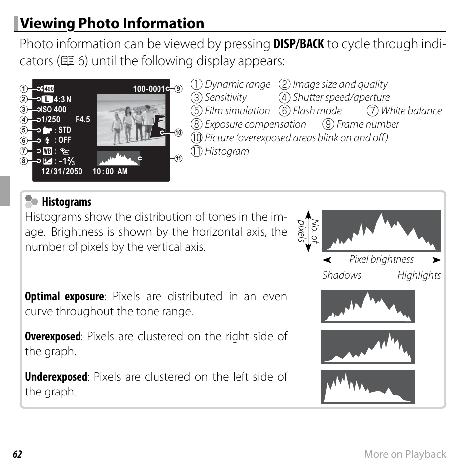 Viewing photo information, 6) until the following display appears | FujiFilm FinePix F660EXR User Manual | Page 76 / 146