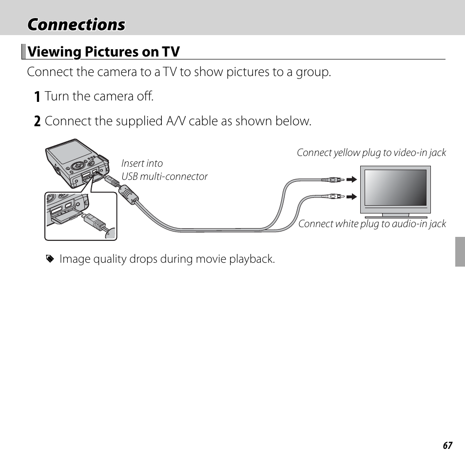 Connections | FujiFilm FinePix F660EXR User Manual | Page 81 / 146