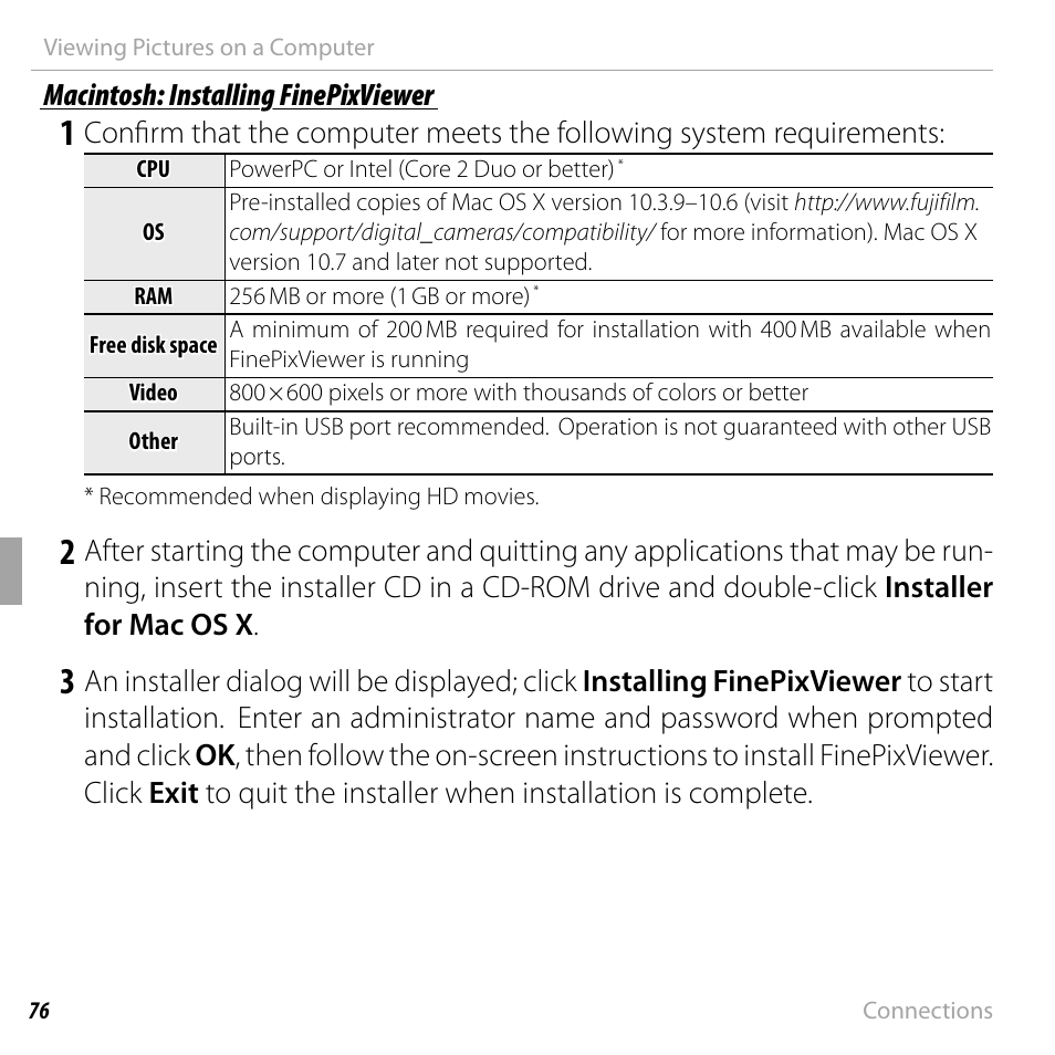 Macintosh: installing finepixviewer | FujiFilm FinePix F660EXR User Manual | Page 90 / 146