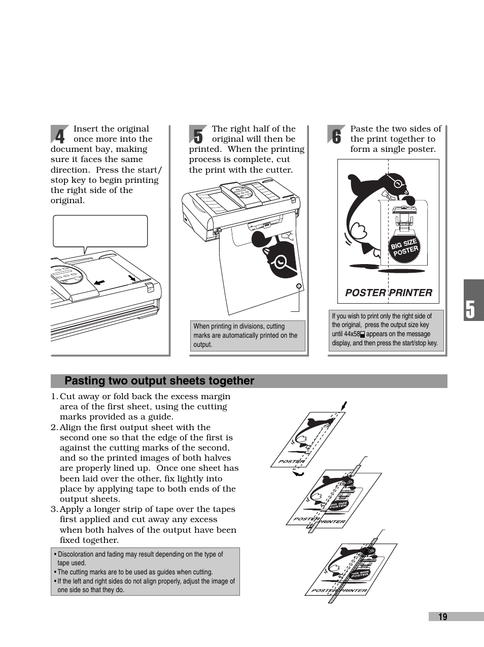 Pasting two output sheets together | FujiFilm 3000 User Manual | Page 21 / 38