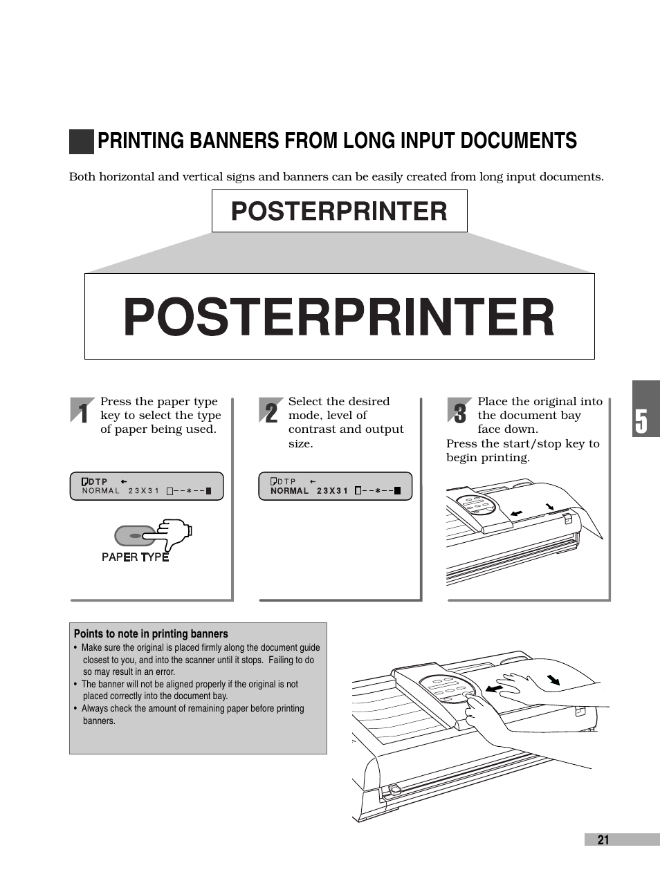 Printing banners from long input documents | FujiFilm 3000 User Manual | Page 23 / 38