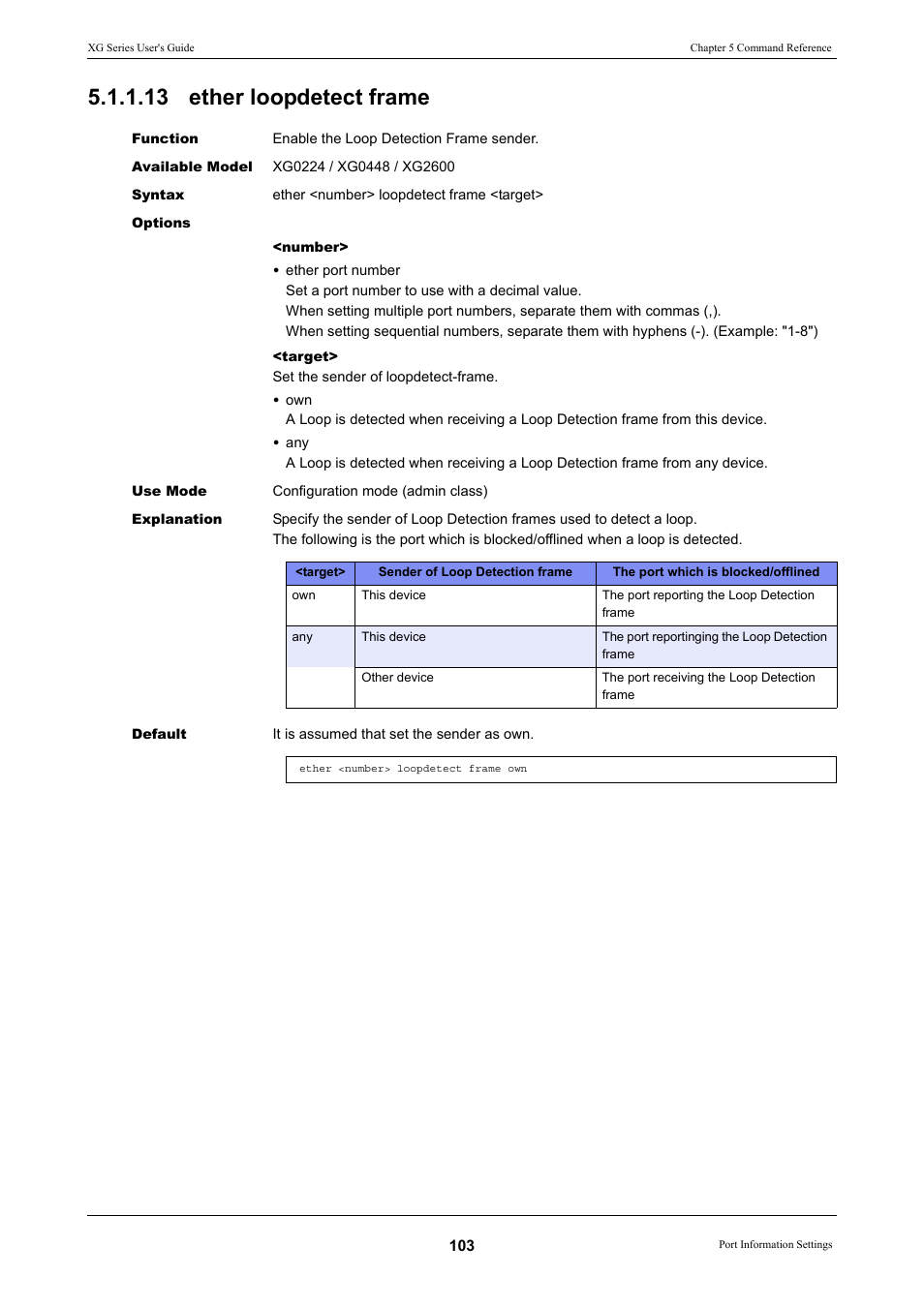 13 ether loopdetect frame | FUJITSU XG Series P3NK-4452-01ENZD User Manual | Page 103 / 614