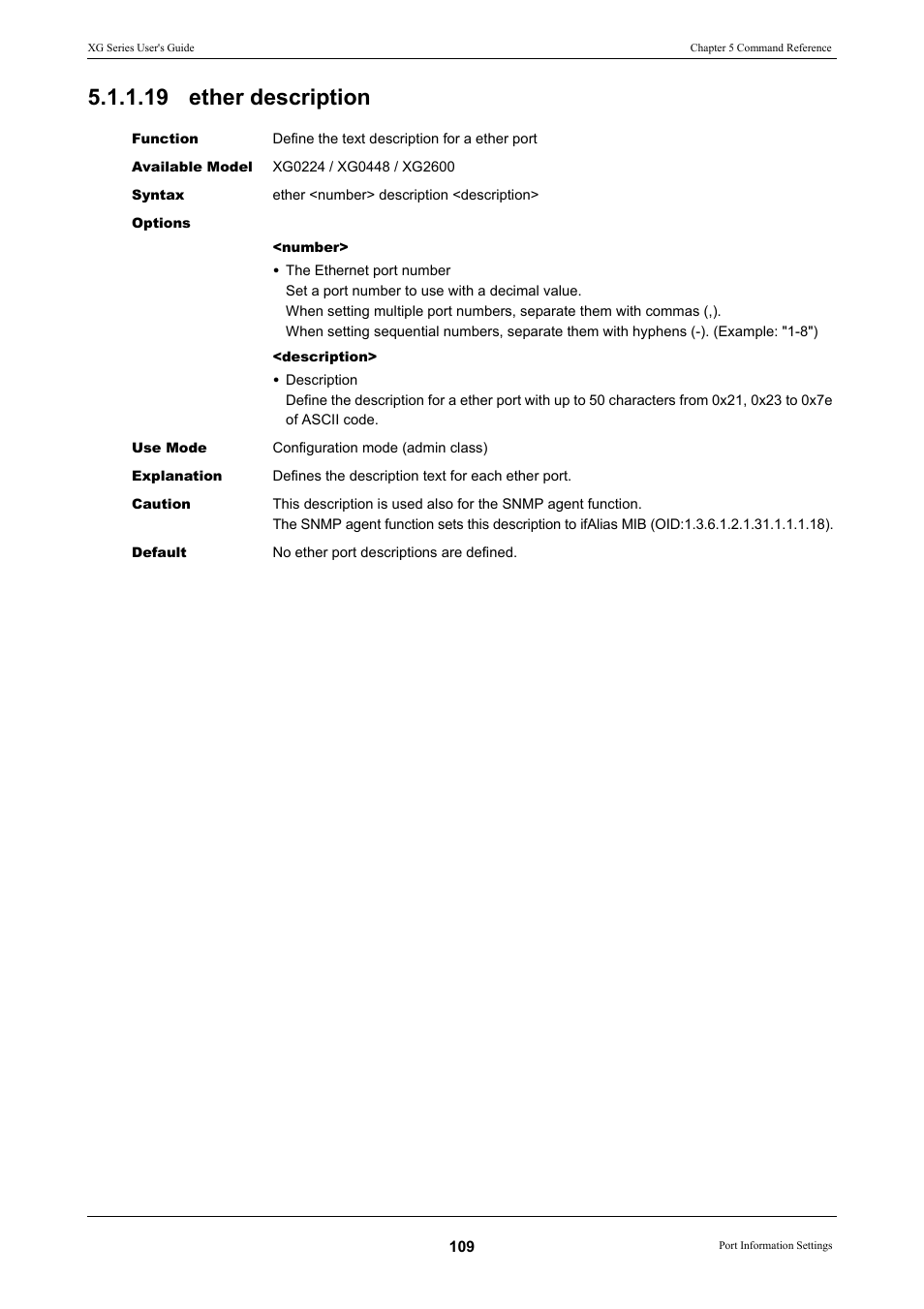 19 ether description | FUJITSU XG Series P3NK-4452-01ENZD User Manual | Page 109 / 614