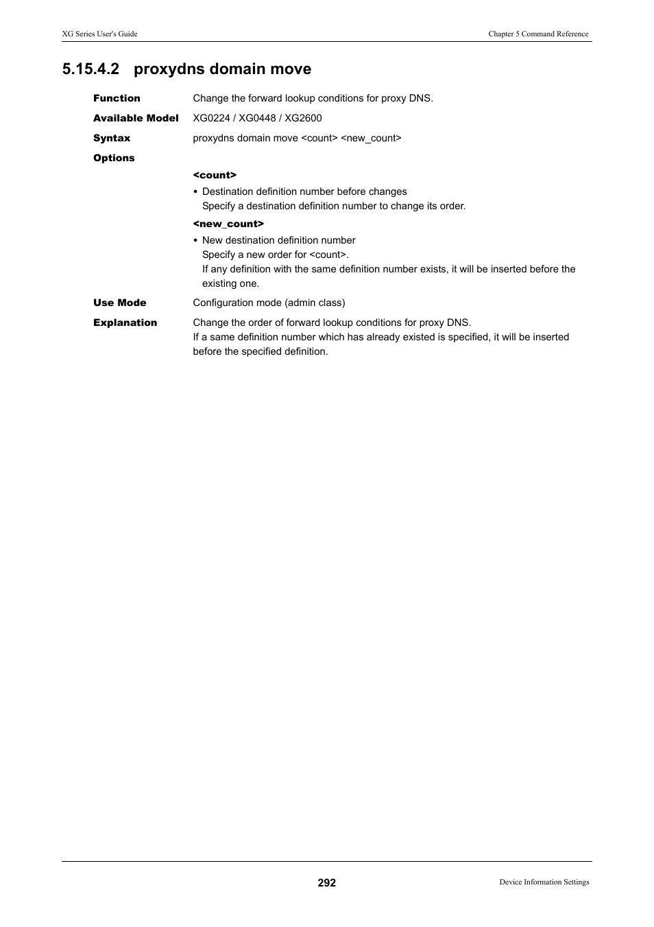 2 proxydns domain move | FUJITSU XG Series P3NK-4452-01ENZD User Manual | Page 292 / 614