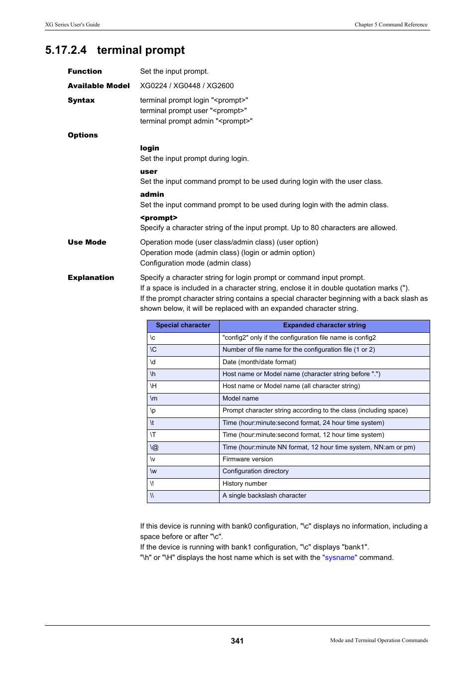 4 terminal prompt, Terminal prompt | FUJITSU XG Series P3NK-4452-01ENZD User Manual | Page 341 / 614