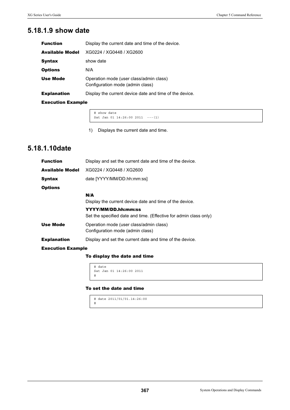 9 show date, 10 date, 9 show date 5.18.1.10 date | 10date | FUJITSU XG Series P3NK-4452-01ENZD User Manual | Page 367 / 614