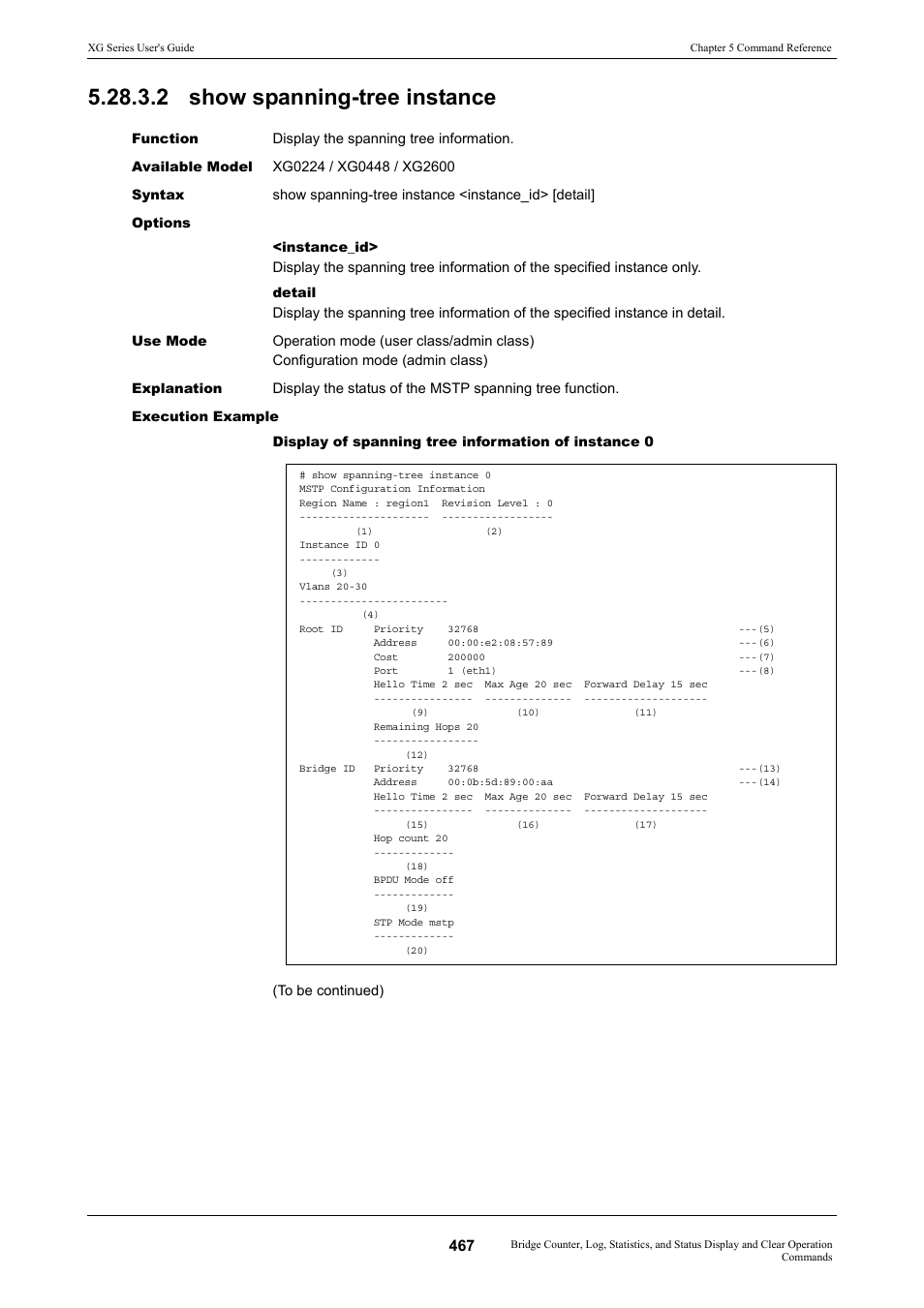 2 show spanning-tree instance | FUJITSU XG Series P3NK-4452-01ENZD User Manual | Page 467 / 614