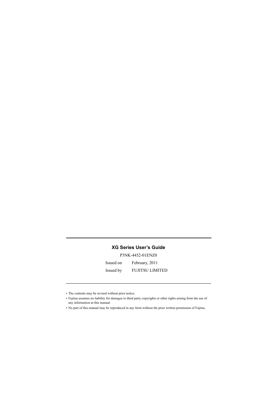 FUJITSU XG Series P3NK-4452-01ENZD User Manual | Page 614 / 614