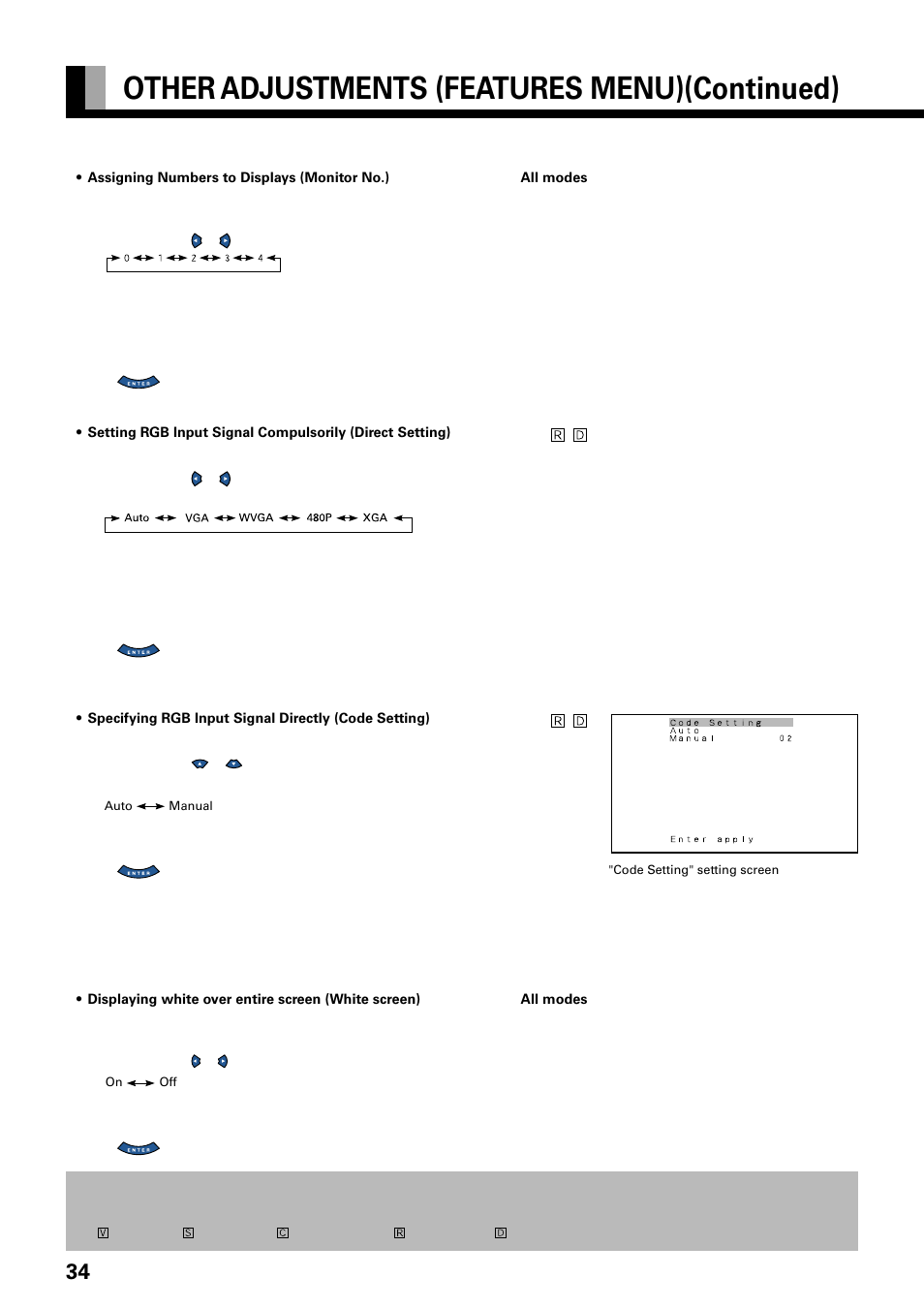 Other adjustments (features menu)(continued) | FUJITSU PLASMAVISION PDS4229W User Manual | Page 35 / 42