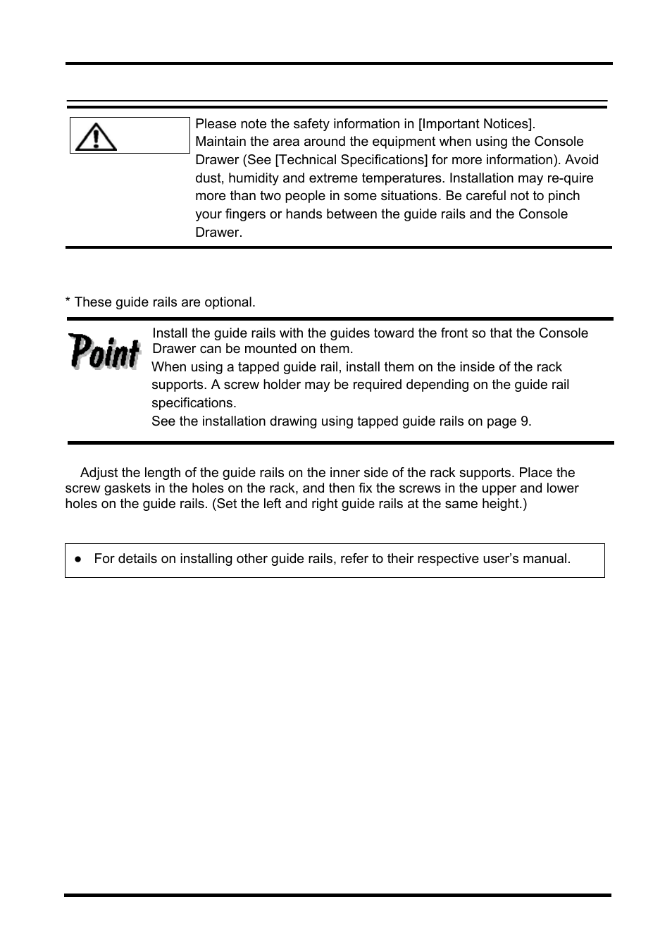 Caution, Installation | FUJITSU FD-1008AT User Manual | Page 10 / 44