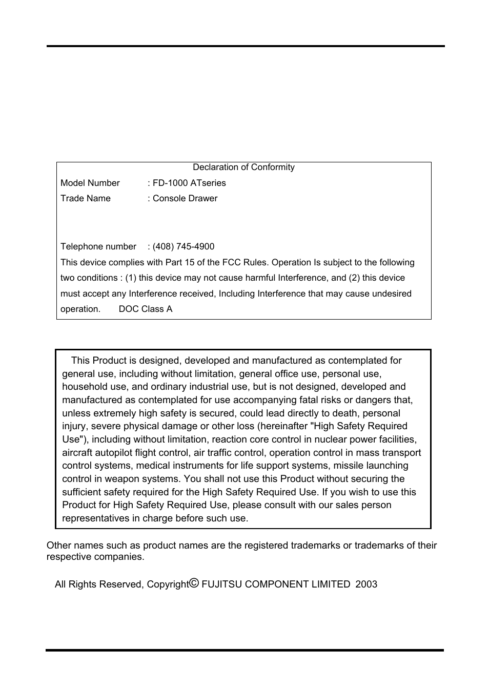 FUJITSU FD-1008AT User Manual | Page 2 / 44