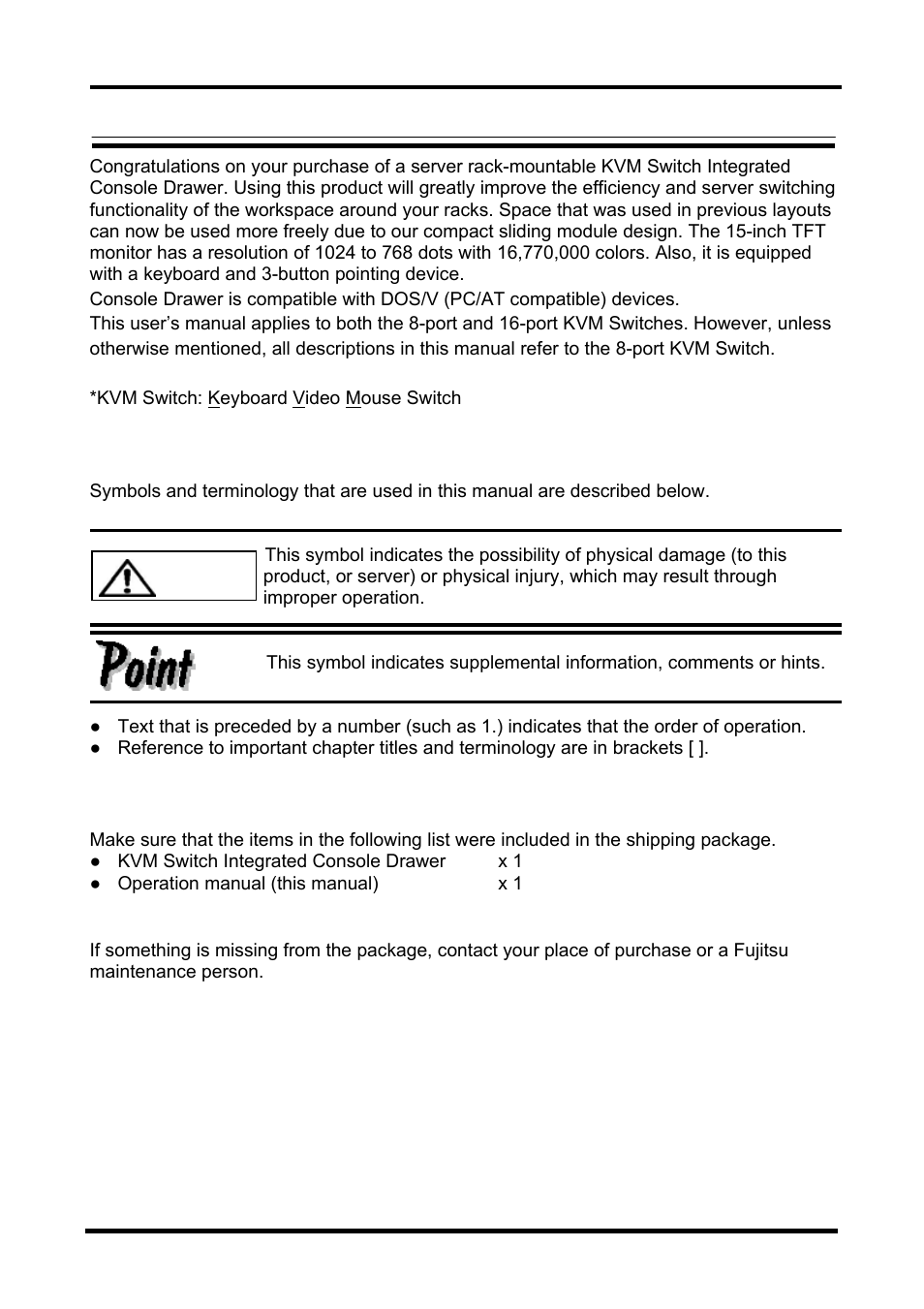 Caution | FUJITSU FD-1008AT User Manual | Page 5 / 44