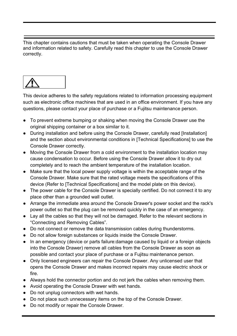 Caution | FUJITSU FD-1008AT User Manual | Page 7 / 44