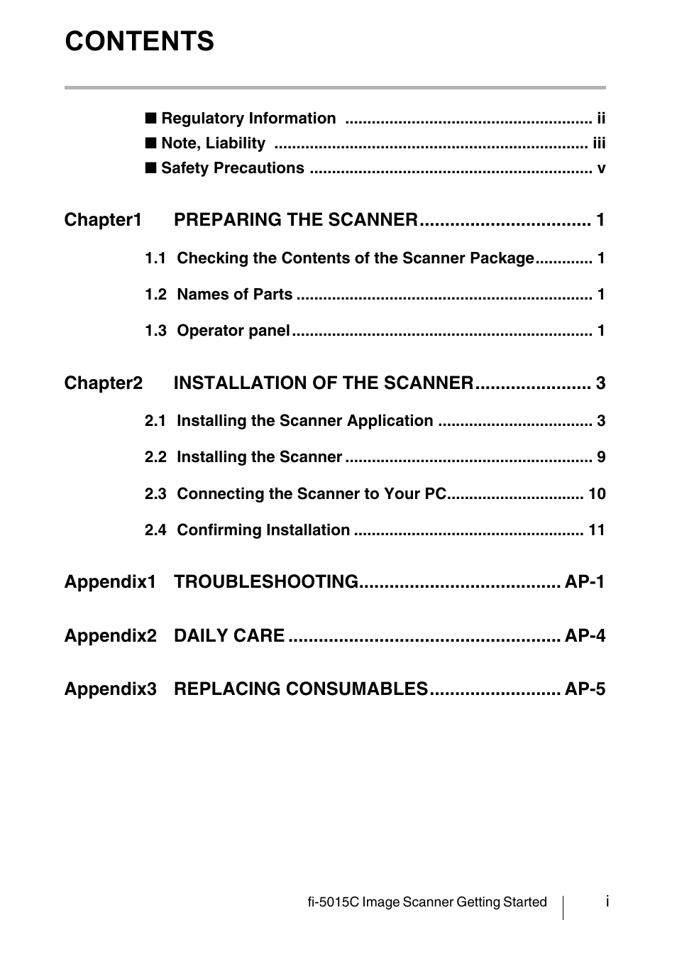 FUJITSU fi-5015C User Manual | Page 3 / 26