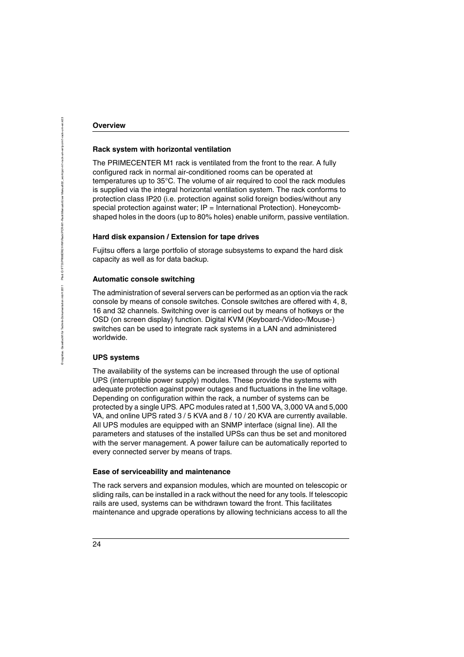 Overview | FUJITSU Primecenter M1 BS2000 User Manual | Page 24 / 117