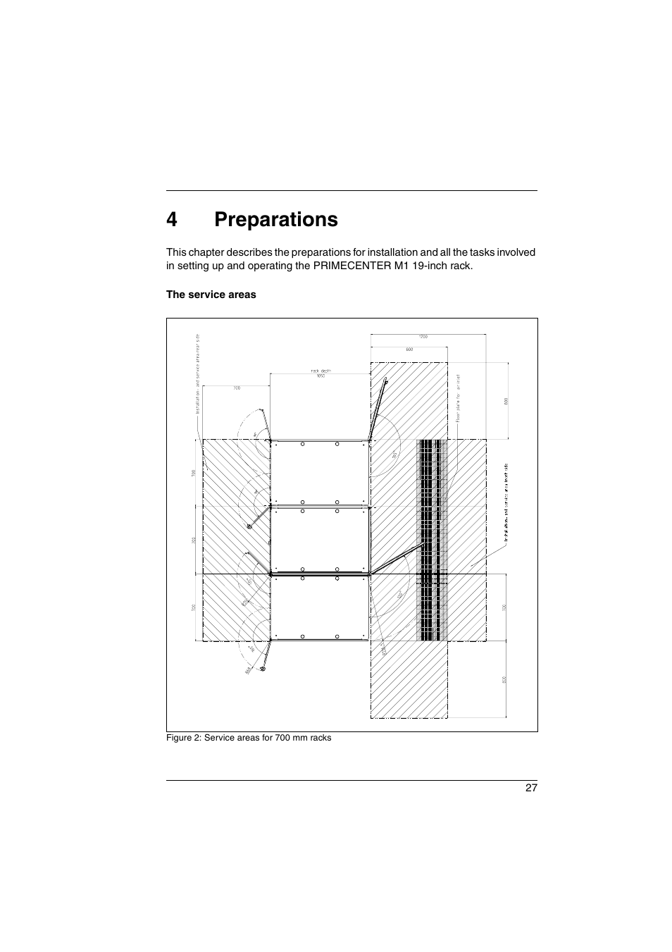 4 preparations, Preparations, 4preparations | FUJITSU Primecenter M1 BS2000 User Manual | Page 27 / 117