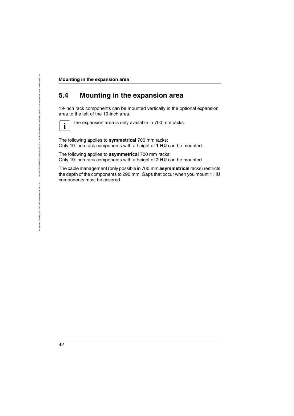 4 mounting in the expansion area, Mounting in the expansion area | FUJITSU Primecenter M1 BS2000 User Manual | Page 42 / 117