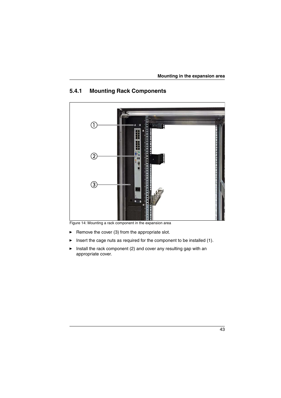 1 mounting rack components, Mounting rack components | FUJITSU Primecenter M1 BS2000 User Manual | Page 43 / 117