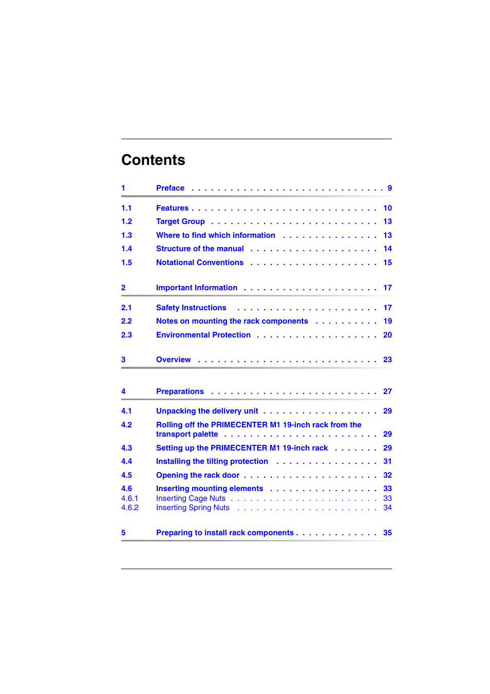 FUJITSU Primecenter M1 BS2000 User Manual | Page 5 / 117