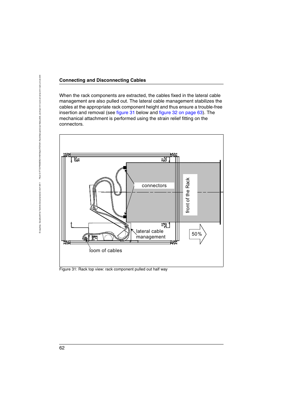 Connecting and disconnecting cables | FUJITSU Primecenter M1 BS2000 User Manual | Page 62 / 117