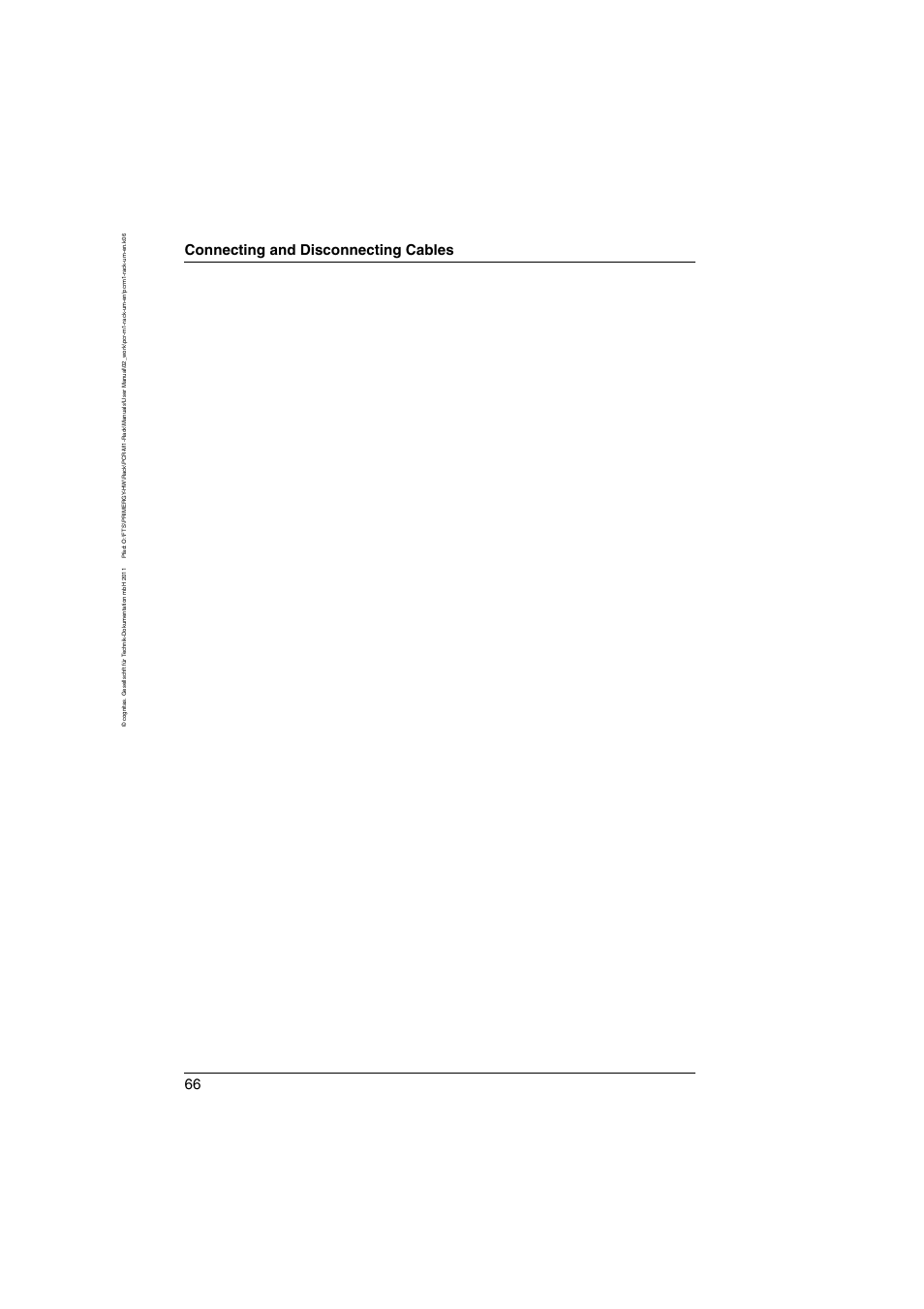 Connecting and disconnecting cables | FUJITSU Primecenter M1 BS2000 User Manual | Page 66 / 117