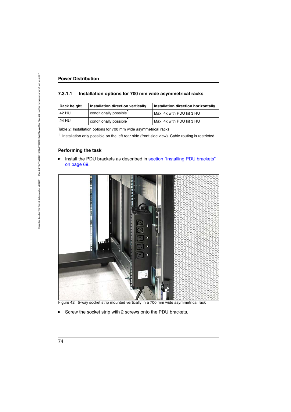 Power distribution | FUJITSU Primecenter M1 BS2000 User Manual | Page 74 / 117