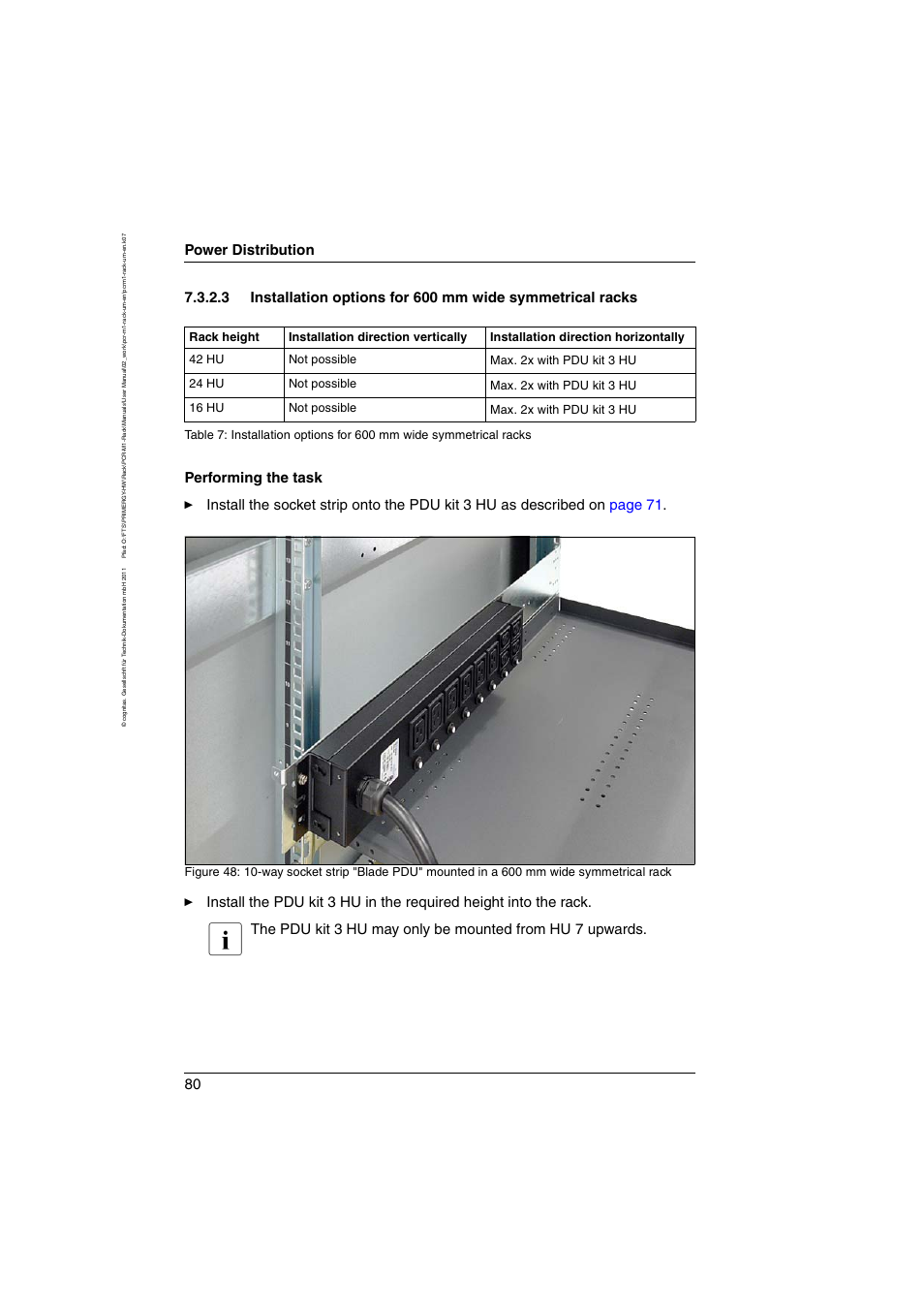 Power distribution | FUJITSU Primecenter M1 BS2000 User Manual | Page 80 / 117