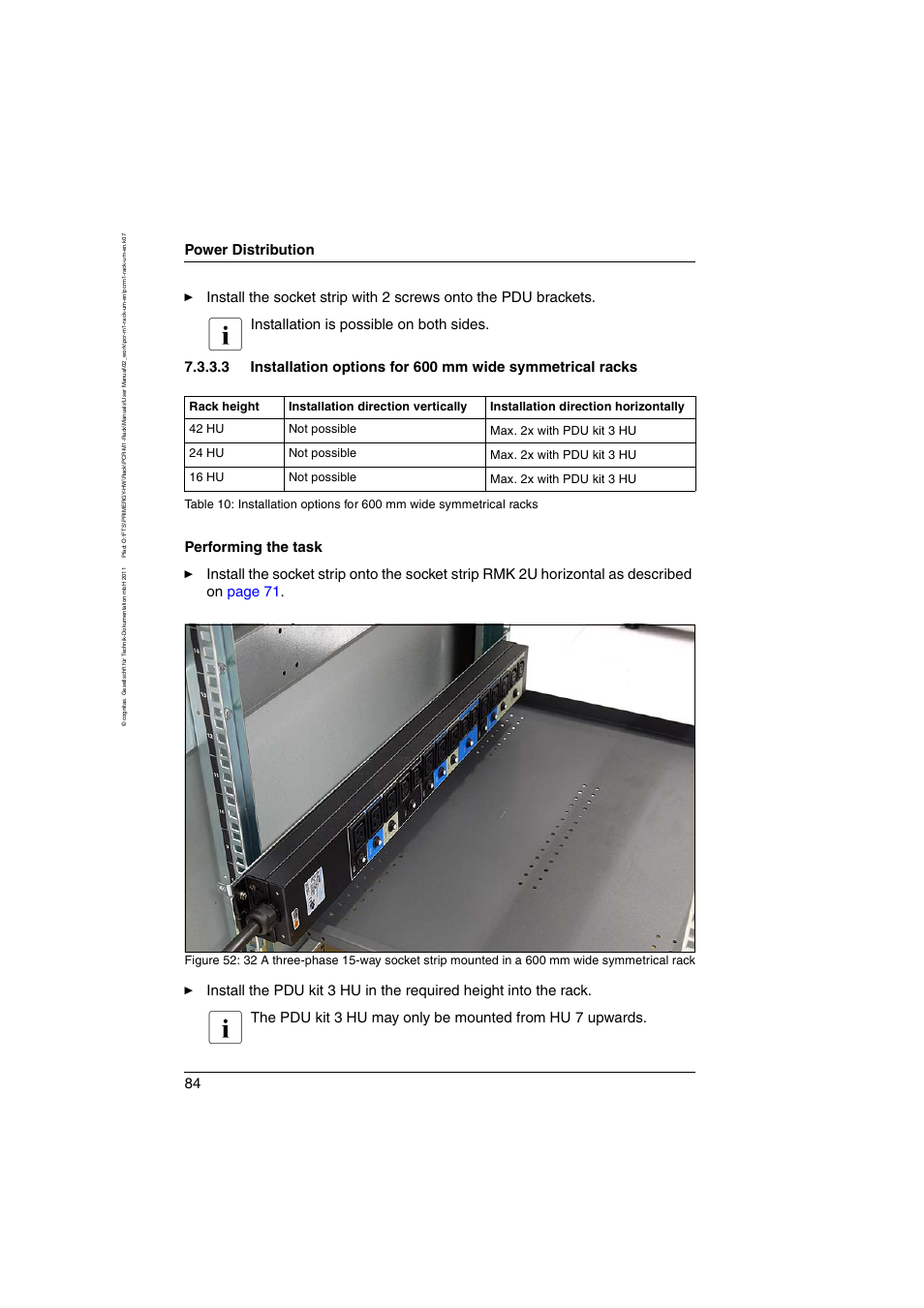Power distribution | FUJITSU Primecenter M1 BS2000 User Manual | Page 84 / 117