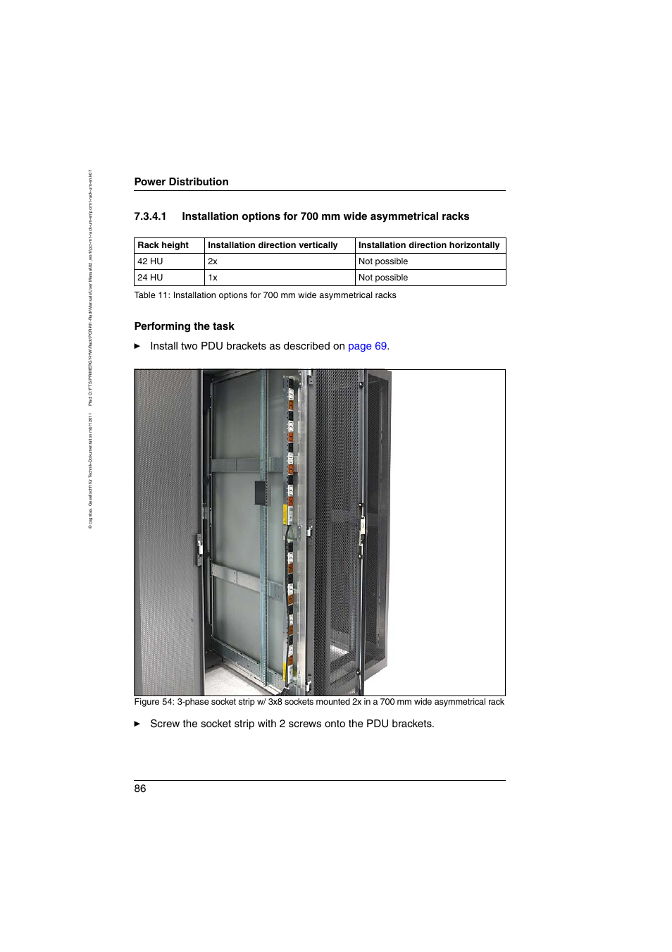 Power distribution | FUJITSU Primecenter M1 BS2000 User Manual | Page 86 / 117
