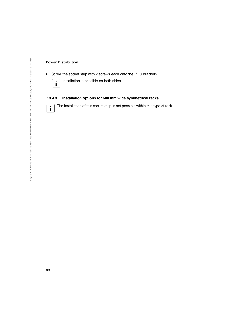 Power distribution | FUJITSU Primecenter M1 BS2000 User Manual | Page 88 / 117